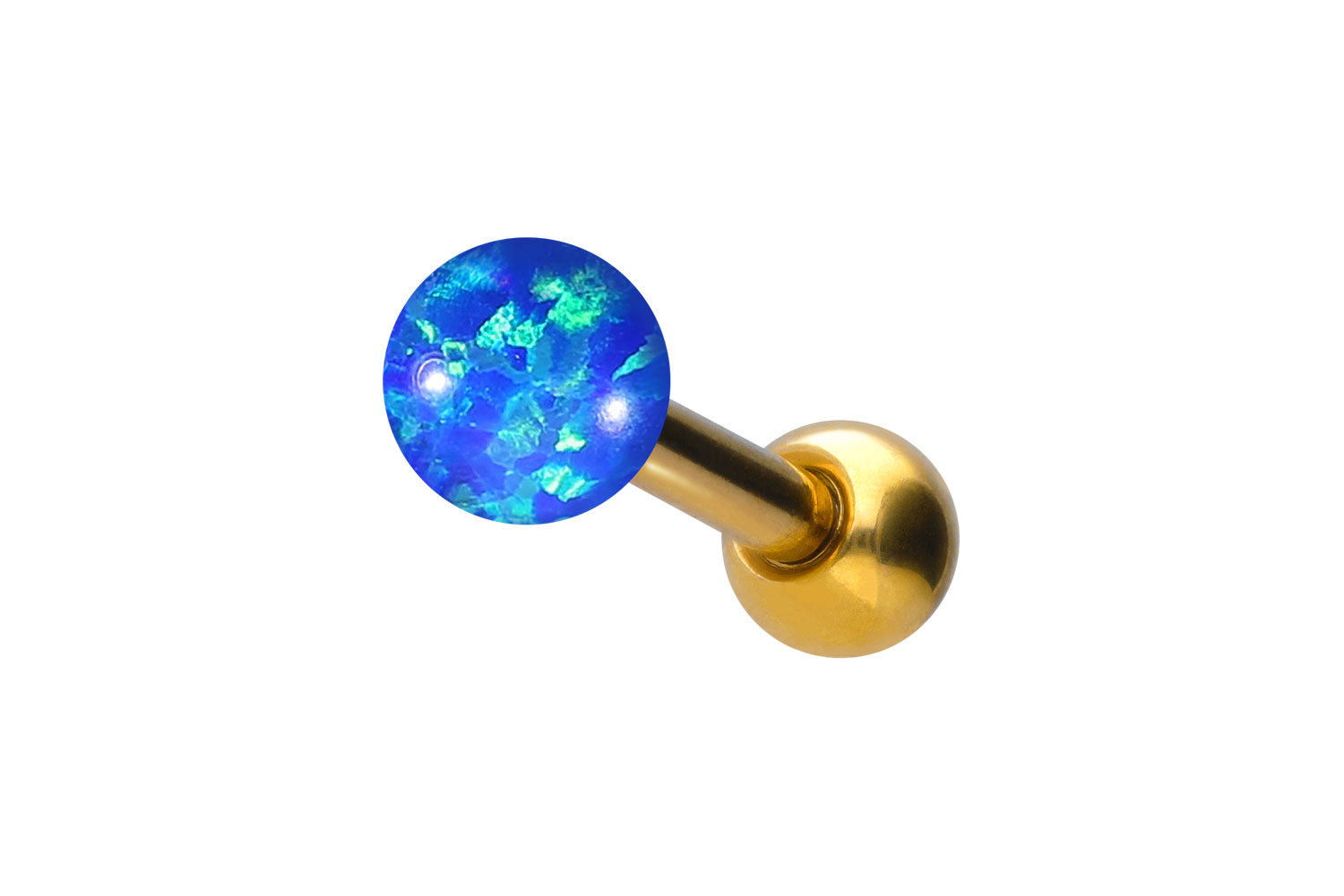 Chirurgenstahl Ohrpiercing SYNTHETISCHER OPAL
